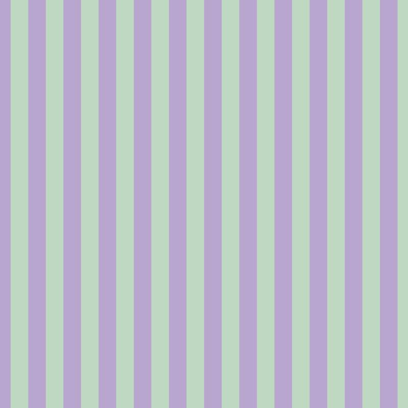 Thin Stripe Wallpaper in Lavender Mist & Mint – fine, narrow stripes on a mint ground