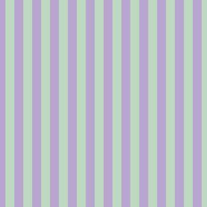 Thin Stripe Wallpaper in Lavender Mist & Mint – fine, narrow stripes on a mint ground