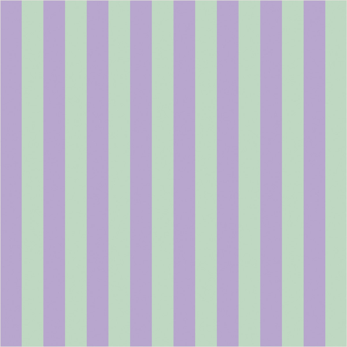 Lavender Mist & Mint thin stripe wallpaper, true-scale 62 cm swatch