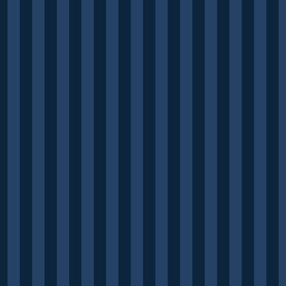 Thin Stripe Wallpaper in Midnight Navy & Indigo – fine, narrow stripes on an indigo ground