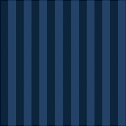 Midnight Navy & Indigo – Thin Stripe Wallpaper - true-scale 62 cm swatch