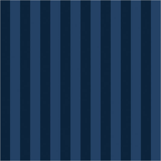 Midnight Navy & Indigo – Thin Stripe Wallpaper - true-scale 62 cm swatch