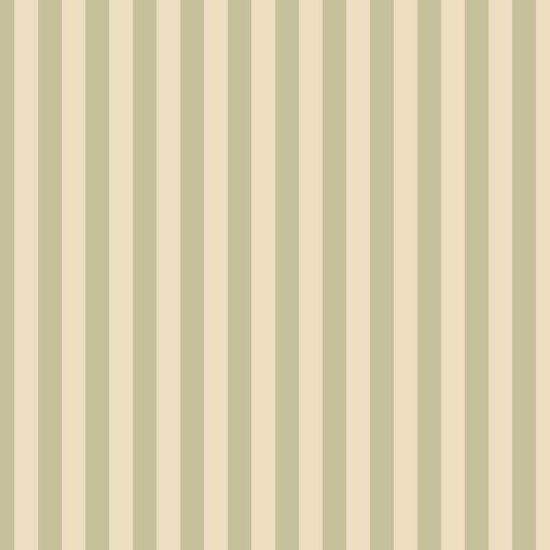 Thin Stripe Wallpaper in Olive & Warm Sand – fine, narrow stripes on a warm sand ground