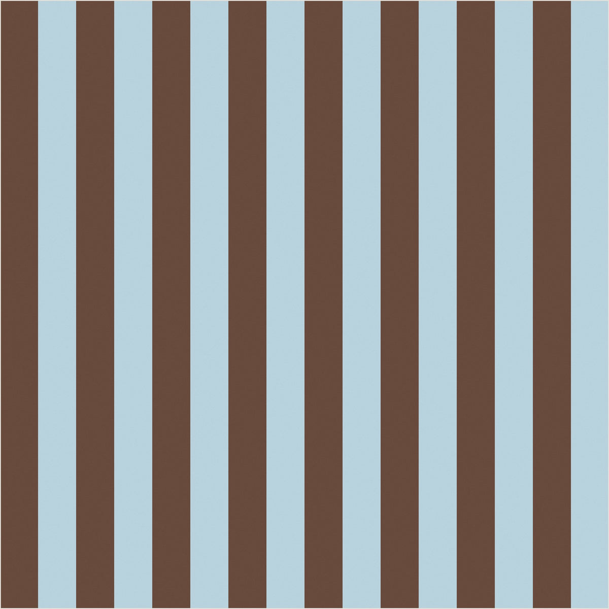 Powder Blue & Cocoa thin stripe wallpaper, true-scale 62 cm swatch