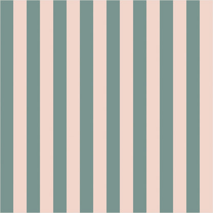Sage Grey & Apricot Blush – Thin Stripe Wallpaper - true-scale 62 cm swatch