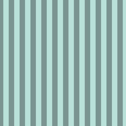 Thin Stripe Wallpaper in Sage Grey & Sea Mint – fine, narrow stripes on a sea mint ground