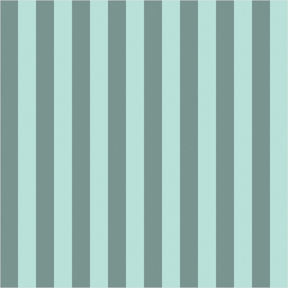 Sage Grey & Sea Mint – Thin Stripe Wallpaper - true-scale 62 cm swatch