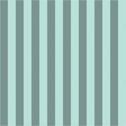 Sage Grey & Sea Mint – Thin Stripe Wallpaper - true-scale 62 cm swatch