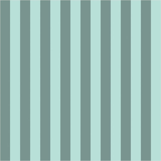 Sage Grey & Sea Mint – Thin Stripe Wallpaper - true-scale 62 cm swatch