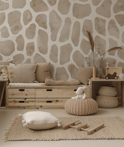 Watercolor Giraffe-PAMPA Wallcoverings