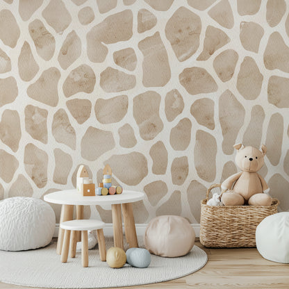 Watercolor Giraffe-PAMPA Wallcoverings