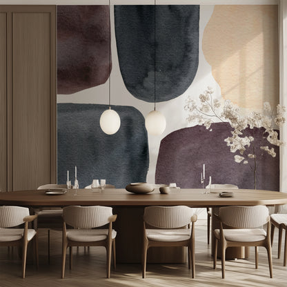 Watercolor Modern Shapes-PAMPA Wallcoverings