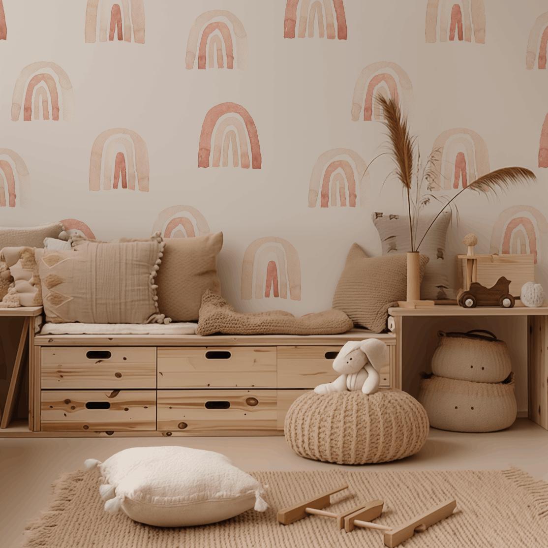 Watercolor Rainbows-PAMPA Wallcoverings