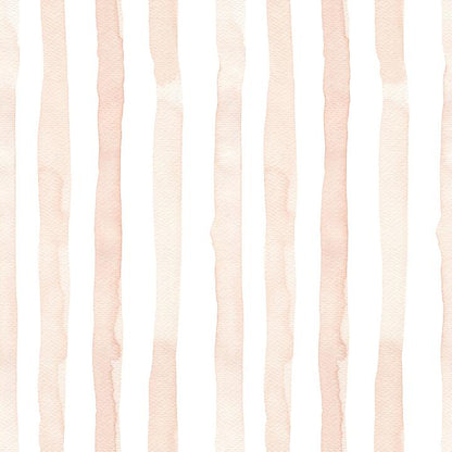 Watercolor Stripes - Pink-PAMPA Wallcoverings