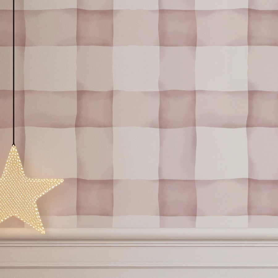 Watercolor Checked Pattern Blush