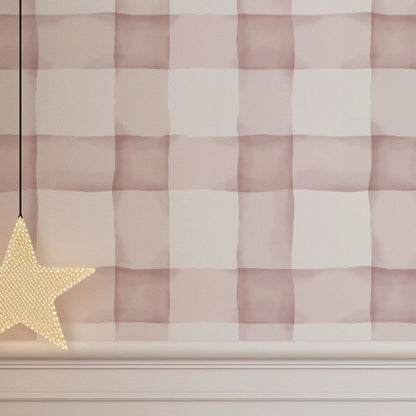 Watercolor Checked Pattern Blush