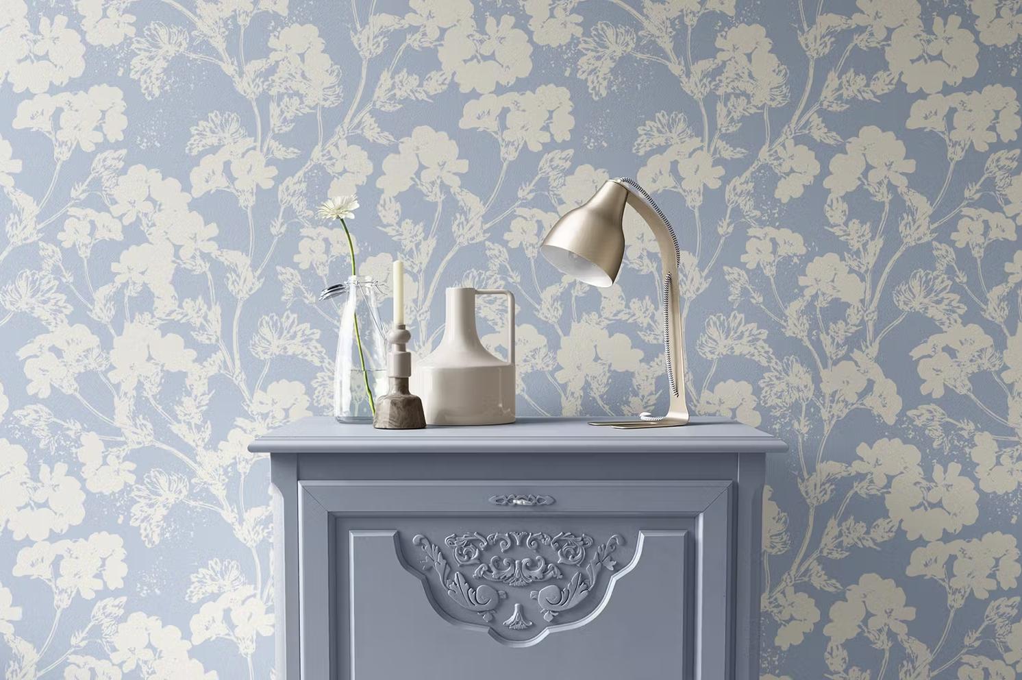White Blooming Flowers-PAMPA Wallcoverings