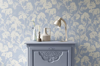 White Blooming Flowers-PAMPA Wallcoverings
