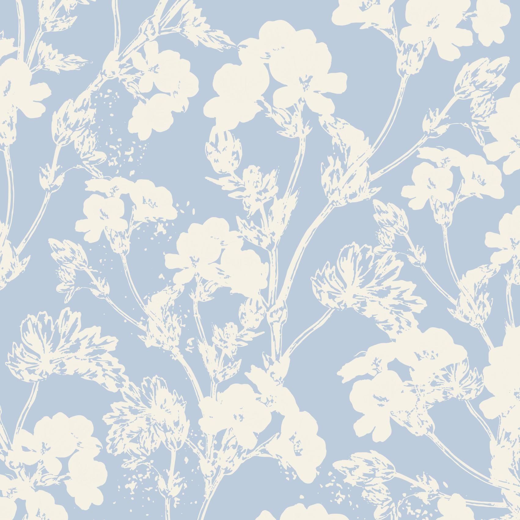 White Blooming Flowers-PAMPA Wallcoverings