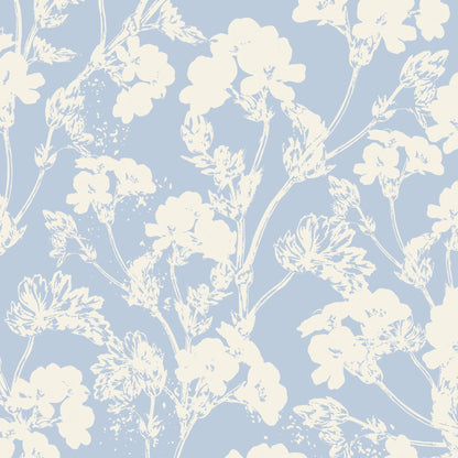 White Blooming Flowers-PAMPA Wallcoverings
