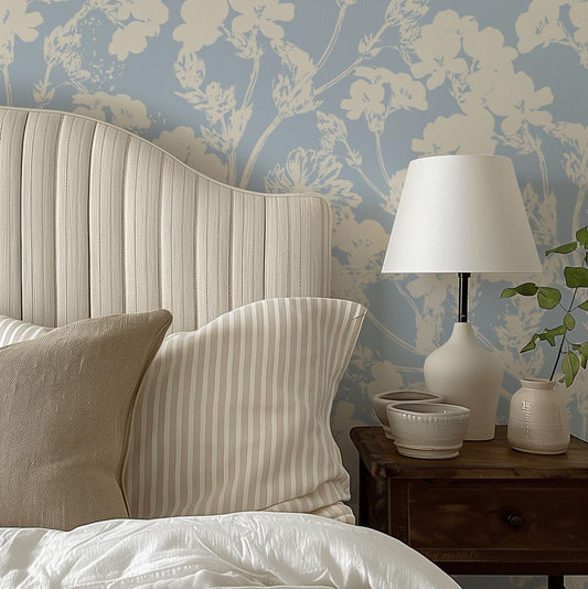 White Blooming Flowers-PAMPA Wallcoverings