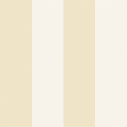 Buttercream & Warm Ivory – Wide Stripe Wallpaper - true-scale 62 cm swatch