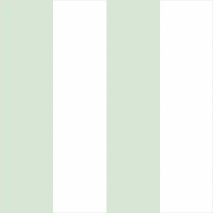 Cloud & Sage – Wide Stripe Wallpaper - true-scale 62 cm swatch