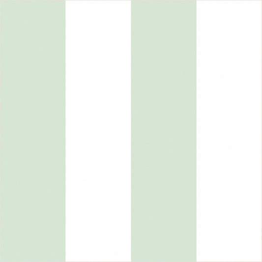 Cloud & Sage – Wide Stripe Wallpaper - true-scale 62 cm swatch