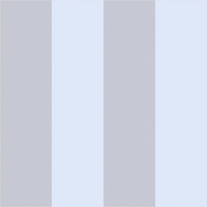 Dove Grey & Powder Blue – Wide Stripe Wallpaper - true-scale 62 cm swatch