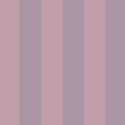Wide Stripe Wallpaper in Dusty Lilac & Mauve Rose – graphic, wide stripes on a mauve rose ground