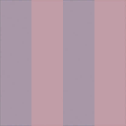 Dusty Lilac & Mauve Rose – Wide Stripe Wallpaper - true-scale 62 cm swatch