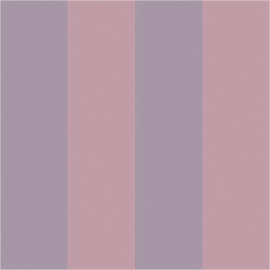 Dusty Lilac & Mauve Rose – Wide Stripe Wallpaper - true-scale 62 cm swatch