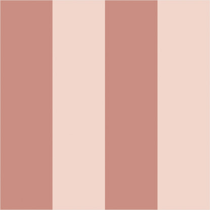 Dusty Rose & Apricot Blush – Wide Stripe Wallpaper - true-scale 62 cm swatch