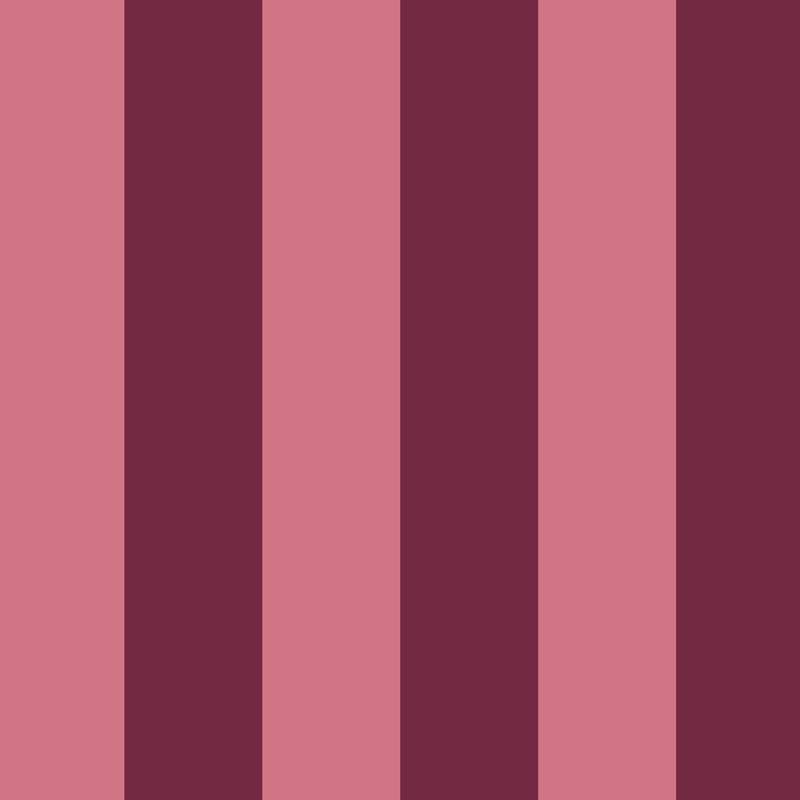Wide Stripe Wallpaper in Merlot & Blush – graphic, wide stripes on a blush ground