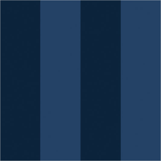 Midnight Navy & Indigo – Wide Stripe Wallpaper - true-scale 62 cm swatch