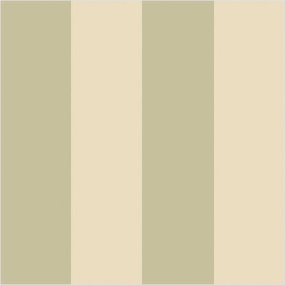Olive & Warm Sand – Wide Stripe Wallpaper - true-scale 62 cm swatch