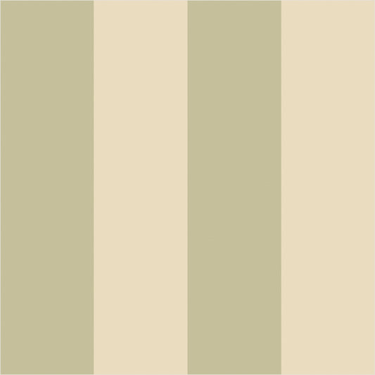 Olive & Warm Sand – Wide Stripe Wallpaper - true-scale 62 cm swatch