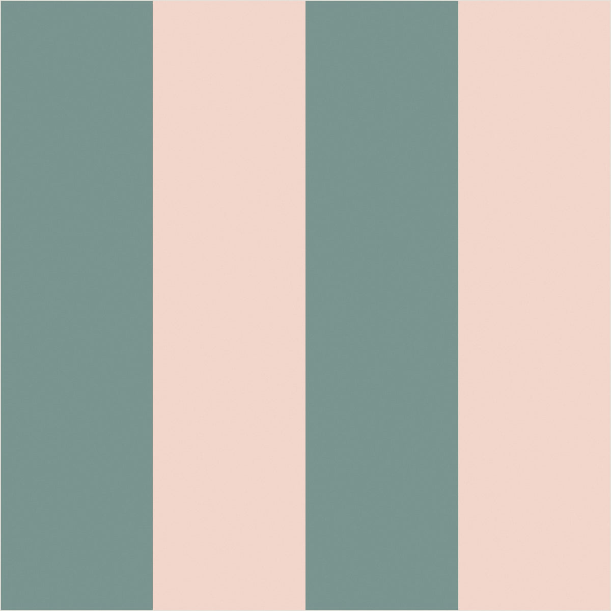 Sage Grey & Apricot Blush – Wide Stripe Wallpaper - true-scale 62 cm swatch