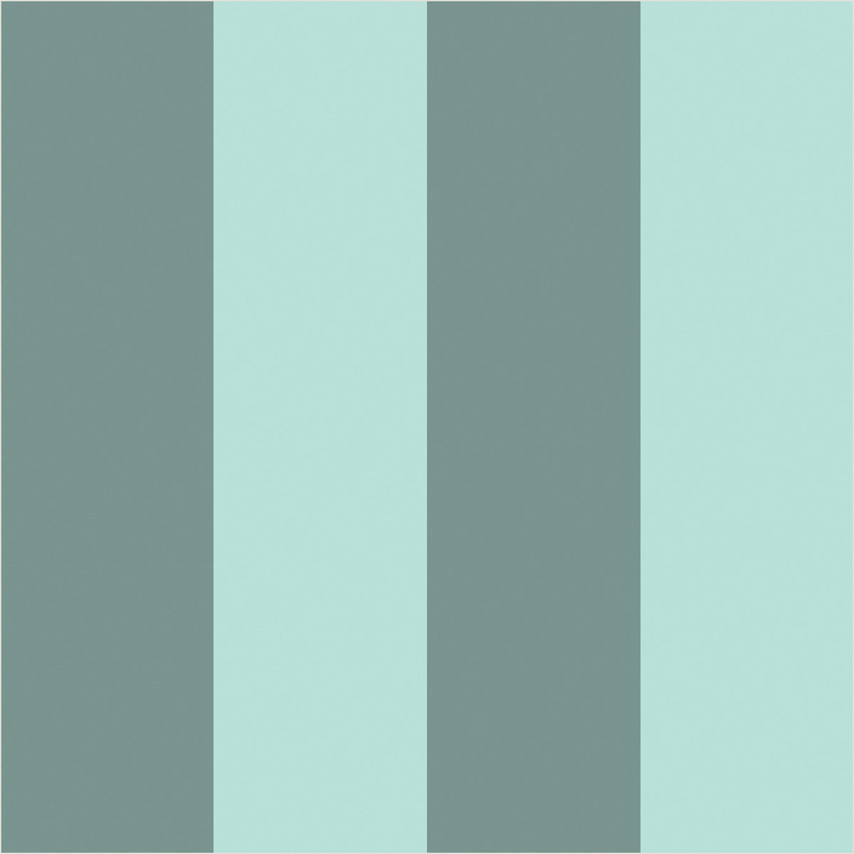 Sage Grey & Sea Mint – Wide Stripe Wallpaper - true-scale 62 cm swatch