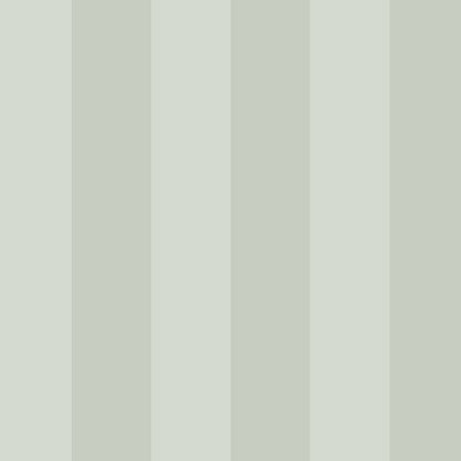 Wide Stripe Wallpaper in Sage Mist & Pale Eucalyptus – graphic, wide stripes on a pale eucalyptus ground
